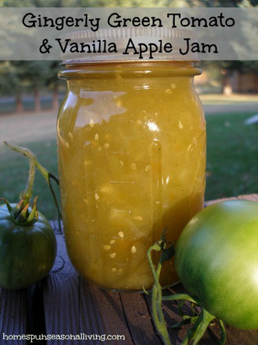 Gingerly Green Tomato & Vanilla Apple Jam - Homespun Seasonal Living