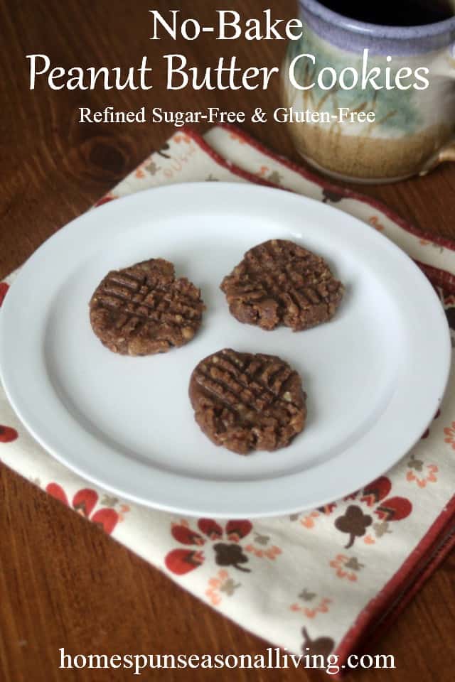 These no-bake peanut butter cookies are naturally gluten-free, refined sugar-free, and vegan. Full of protein and healthy fats they are a fulfilling and sweet treat perfect for dessert or afternoon snack. 