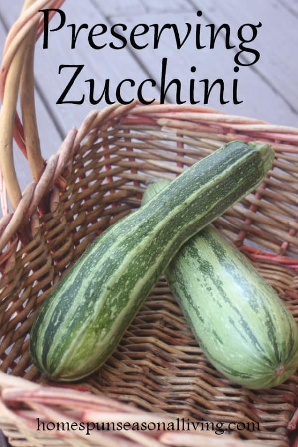 Zucchini in a basket.