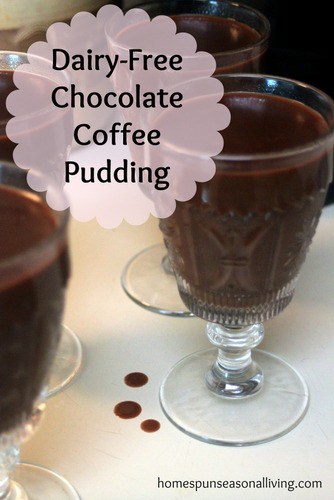 Dairy-Free Chocolate Coffee Pudding - Homespun Seasonal Living