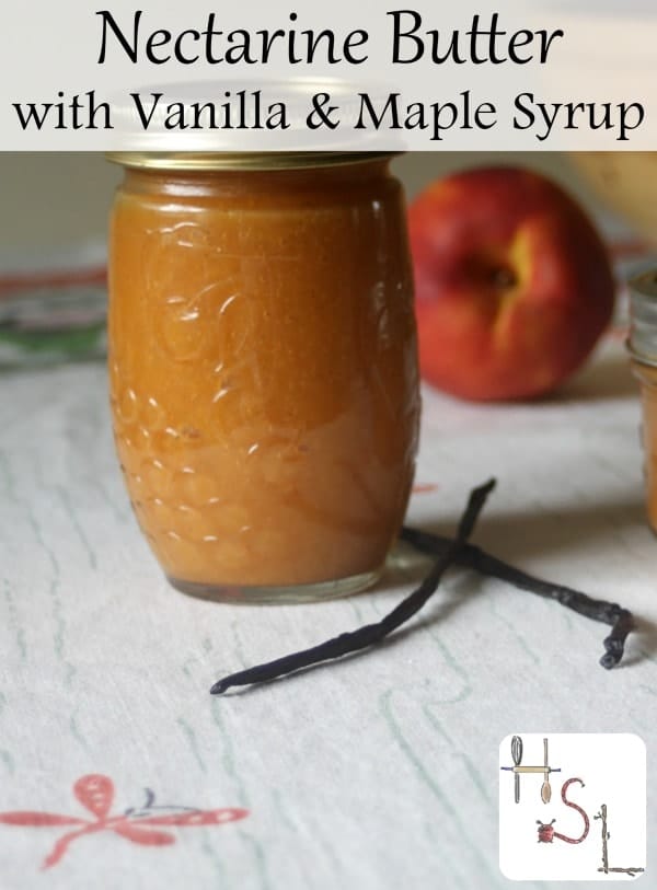 Nectarine maple vanilla butter is a thick and creamy spread made slightly sweet and warming from maple syrup and vanilla - perfect for breakfast toast.