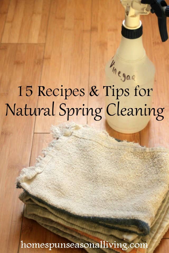 Skip the nasty chemicals and still get a deep clean with these 15 natural spring cleaning recipes and tips for a fresh and stress-free home.