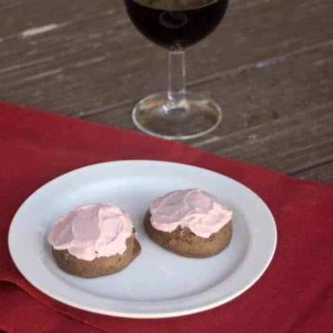 Sweet, soft, and earthy these chocolate red wine cookies make a special and colorful addition to any cookie tray or buffet.