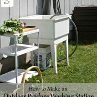 Make an Outdoor Produce Washing Station