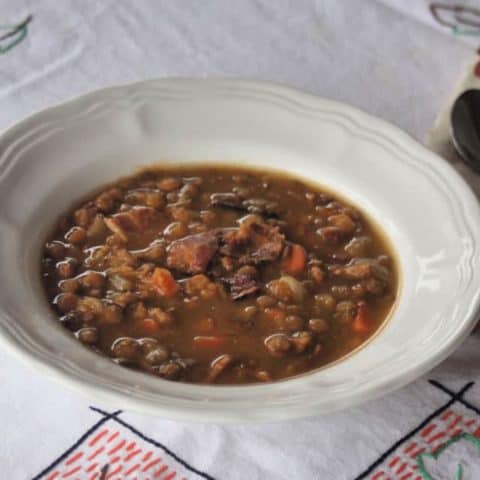 Lentil Bacon Soup