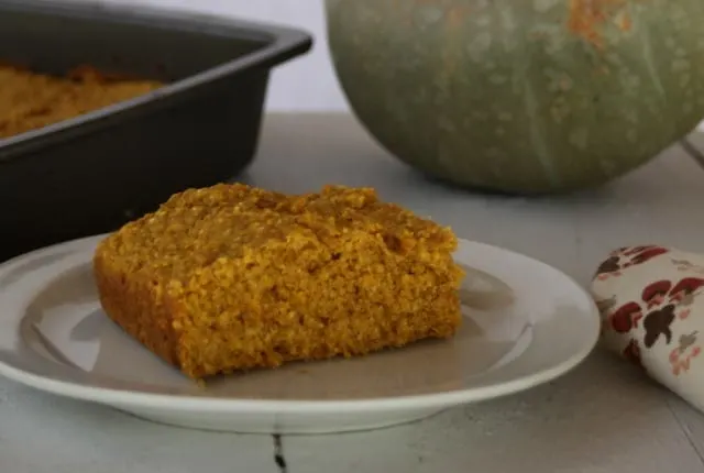 Pumpkin cornbread is a tasty and moist side dish that is as comfortable with breakfast eggs and bacon as it is as a side dish on a holiday dinner table. 