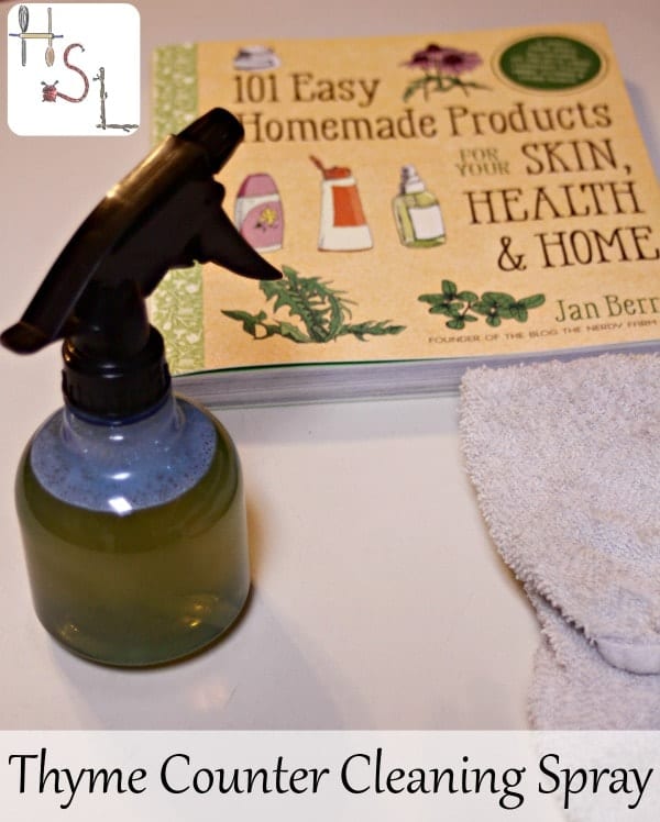 Use this Thyme Counter Cleaning Spray, from 101 Easy Homemade Products for Your Skin, Health & Home, to naturally and easily keep those counters clean.