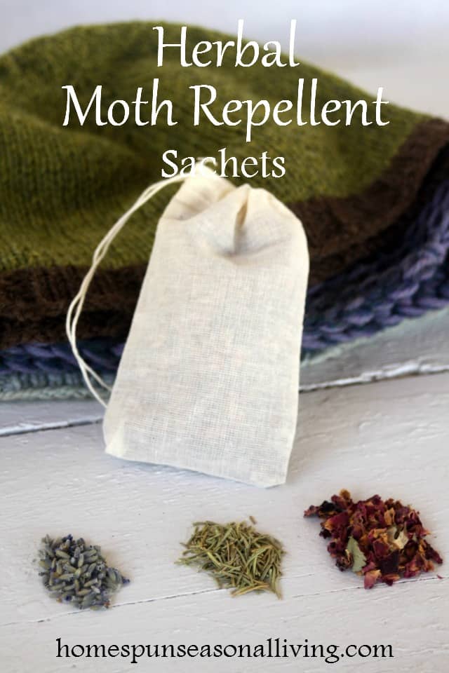 Use these herbal moth repellent sachets to naturally protect woolen clothing items from pests while in storage during the warmer months of the year.