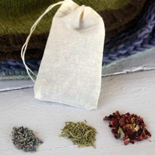 Use these herbal moth repellent sachets to naturally protect woolen clothing items from pests while in storage during the warmer months of the year.