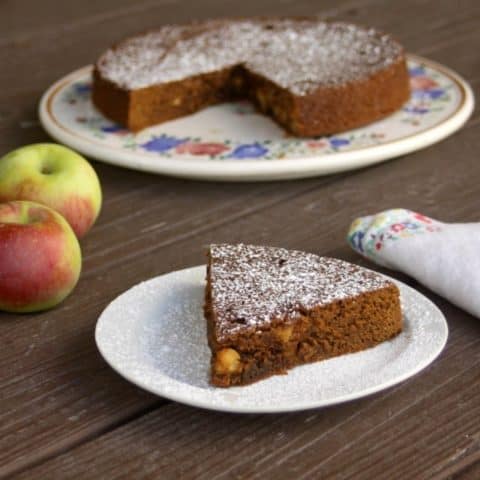 Enjoy the sweet fruits of fall with this bittersweet Apple Molasses Cake that whips up quickly and easily for a simple but also impressive dessert.