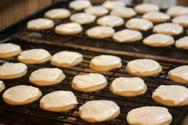 These frosted orange cookies are sure to please adults and kids alike with their soft and airy texture topped with a creamy icing.