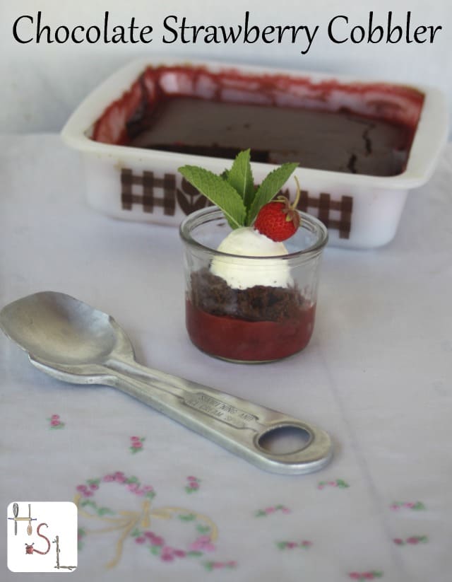 Indulge in an easy to whip up baked dessert with this chocolate strawberry cobbler and take advantage of the numerous options to customize.