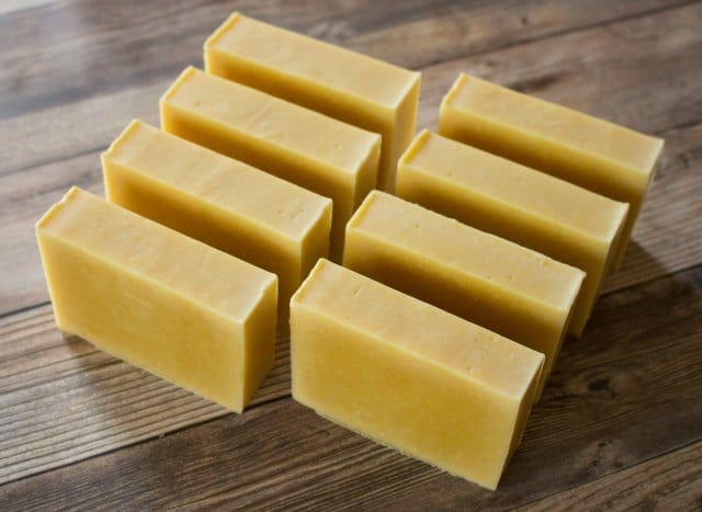 Use the garden to create skin nourishing and beautiful handmade chamomile carrot soap with this simple and natural recipe.