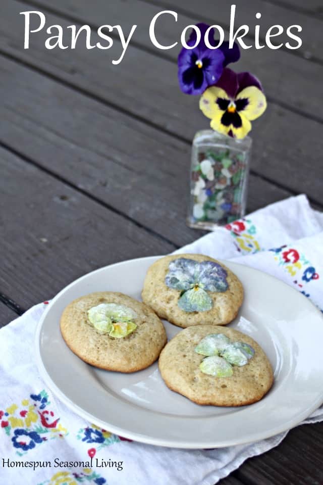 Use the edible flowers of summer as delightful decorations on easy to whip up pansy cookies that are as tasty as they are beautiful. 