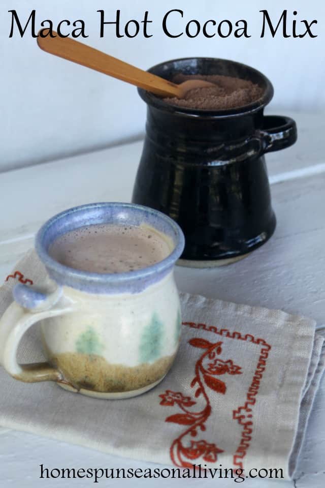 Make some maca hot cocoa mix for a sweet treat you can feel good about drinking and giving away as a gift to friends and family.