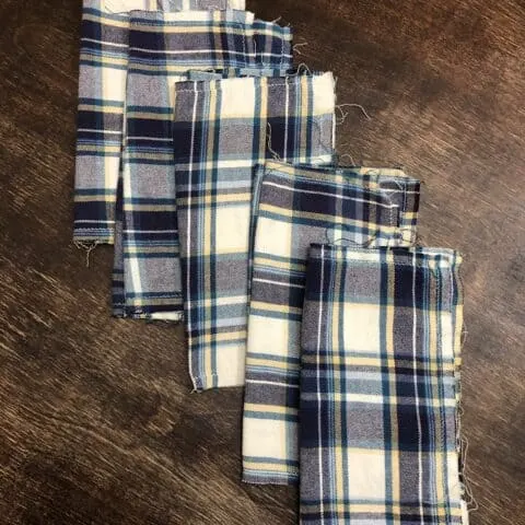 Upcycle flannel shirts into handkerchiefs