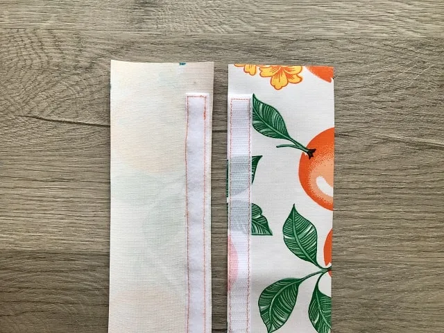Velcro sewn on wrong and right sides of oilcloth