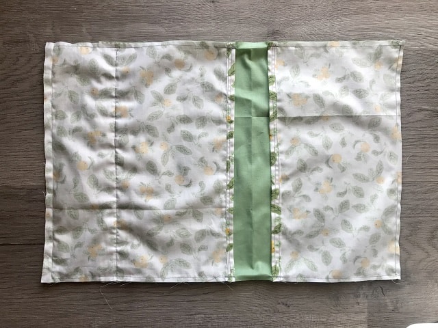 Clothespin bag sewn together inside out