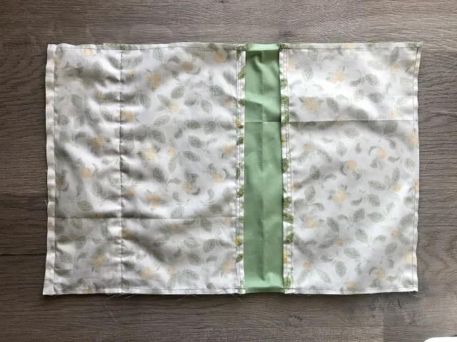 Clothespin bag sewn together inside out